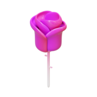 Valentine Rose 3D Render Element png