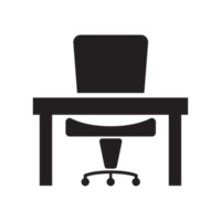 Office desk with chair png