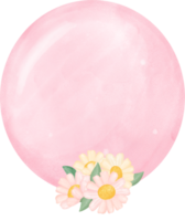 ilustración de acuarela de globos pastel rosa suave lindo png