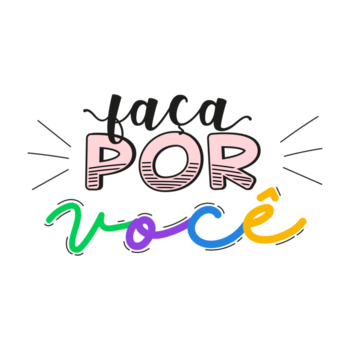 brasiliansk portugisiska motiverande text fras i färgrik barns handstil. översättning - do den för du. png