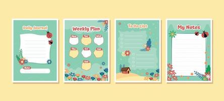 Spring Themed Journal Template vector