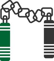 Nunchaku Creative Icon Design vector