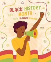 Black History Month Poster Concept vector