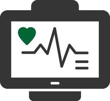 diseño de icono creativo de monitor de ecg vector