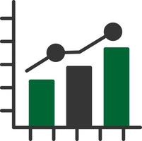 Growth Chart Creative Icon Design vector