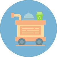 Food Trolley Creative Icon Design vector