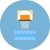 diseño de icono creativo de baloncesto de agua vector