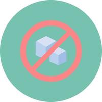 No Sugar Creative Icon Design vector