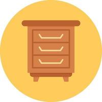 Bedside Table Creative Icon Design vector