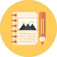 Sketchbook Creative Icon Design vector