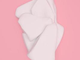 white stone podium products display minimal mockup 3d render. scene front view pink room and pink background podium shape nature. stand show cosmetic product. Stage showcase on pedestal podium. photo