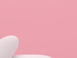 white stone podium products display minimal mockup 3d render. scene front view pink room and pink background podium shape nature. stand show cosmetic product. Stage showcase on pedestal podium. photo