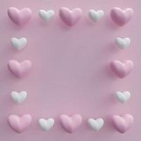 Abstract 3d background with heart. 3d rendering. photo