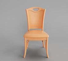 3d illustration rendering minimal Porsche chair on white background. photo