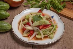 Cucumber Salad with Tomatoes Diet Food photo