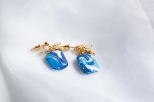 Handmade earrings, polymer clay, fashion jewelry. photo