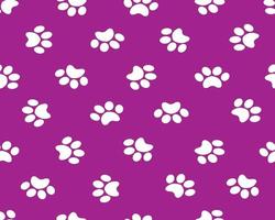 Paw print seamless. Traces of Cat Textile Pattern. Vector seamless