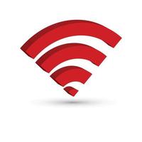 icono de red inalámbrica. símbolo de conectividad wi-fi vectorial. Ilustración de señal wifi 3d. vector