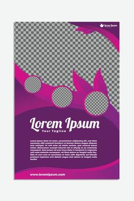 purple nature background template design