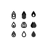 water flat icon set logo vector