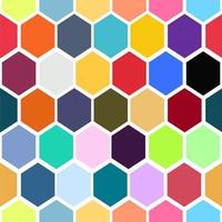 Seamless geometric pattern. Colorful infinity abstract honeycomb geometrical background. Sixangle, hexagon background. Vector illustration.