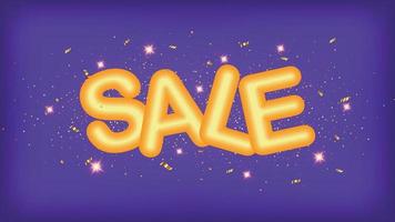 Sale text effect with colorful background vector