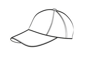 boceto de gorra vector