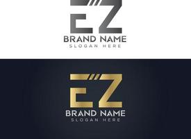 diseño de logotipo de vector de tipografía de letra ez
