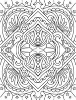 Abstract pattern coloring page vector illustration background
