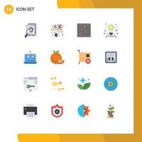 Universal Icon Symbols Group of 16 Modern Flat Colors of analysis control market education options Editable Pack of Creative Vector Design Elements