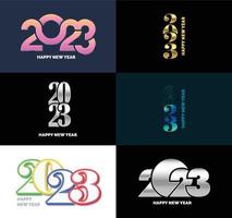 Big Set of 2023 Happy New Year logo text design 2023 number design template vector