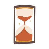 Antique reversible hourglass. Vector hand drawn illustration