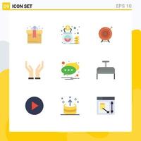 9 Creative Icons Modern Signs and Symbols of chat caring aim care mission Editable Vector Design Elements