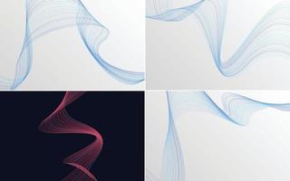 modern wave curve abstract presentation background Pack vector