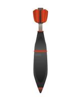 Portable Air Bomb in realistic style. Drone Rocket and Military Missile. Army Weapon. Colorful vector illustration isolated on white background.