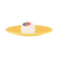 wagashi, mochi, pastel de arroz, postre tradicional japonés vector