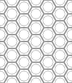 Black and white seamless abstract pattern. Background and backdrop. Grayscale ornamental design. vector