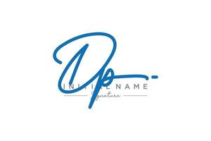 Initial DP signature logo template vector. Hand drawn Calligraphy lettering Vector illustration.