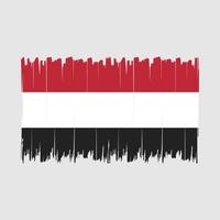 Yemen Flag Brush vector