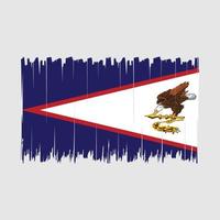 cepillo de bandera de samoa americana vector