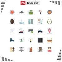 Set of 25 Modern UI Icons Symbols Signs for badge e search asset glass roi Editable Vector Design Elements