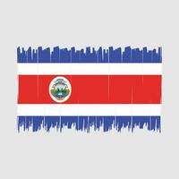 Costa Rica Flag Brush vector