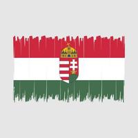 Hungary Flag Brush vector