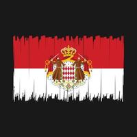 Monaco Flag Brush vector