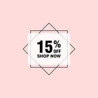 15 discount, Sales Vector badges for Labels, , Stickers, Banners, Tags, Web Stickers, New offer. Discount origami sign banner.