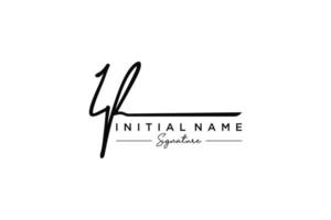 Initial IF signature logo template vector. Hand drawn Calligraphy lettering Vector illustration.