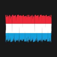 vector de pincel de bandera de luxemburgo