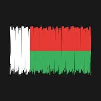 Madagascar Flag Brush Vector