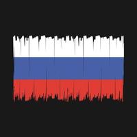 cepillo de bandera de rusia vector