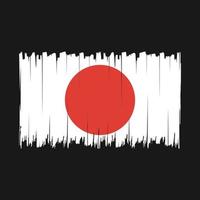 vector de pincel de bandera de japón